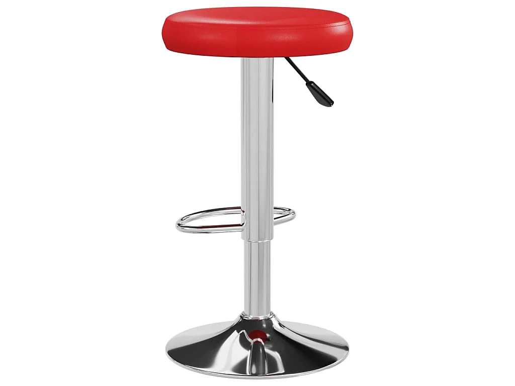 Tabourets de bar lot de 2 rouge similicuir