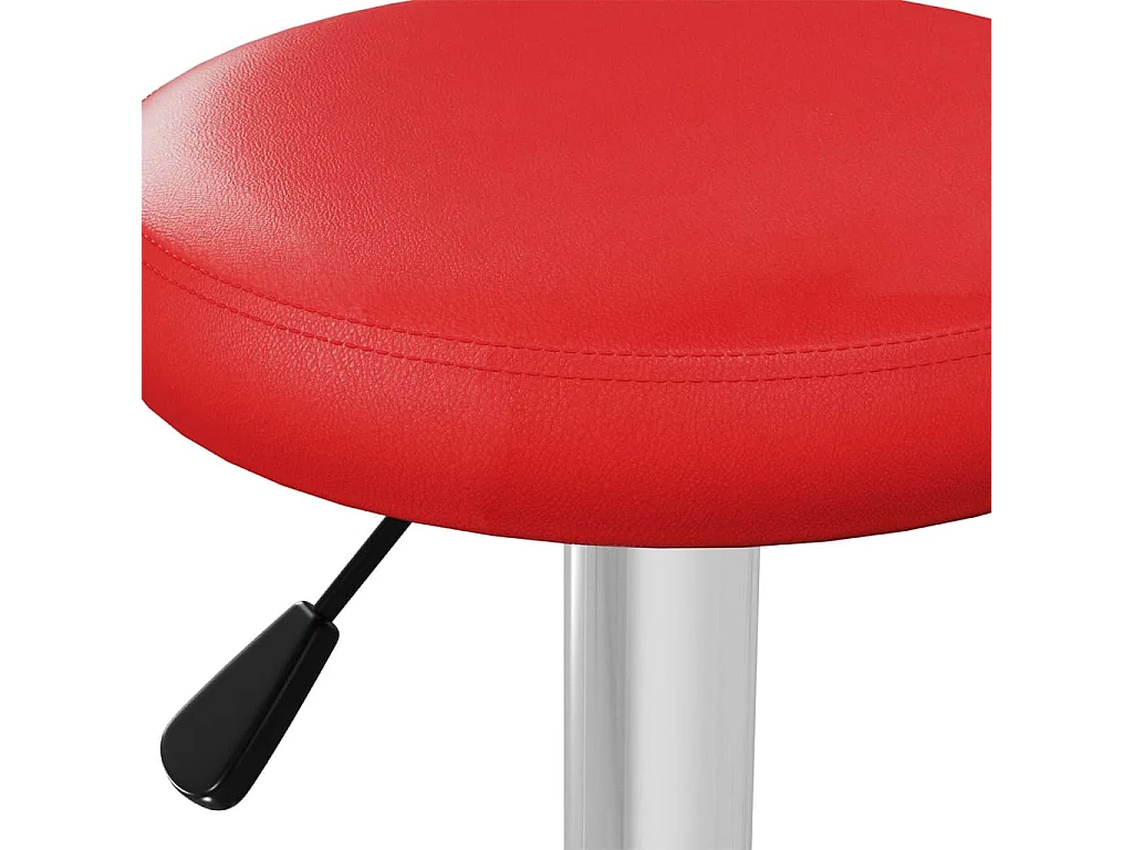 Tabourets de bar lot de 2 rouge similicuir