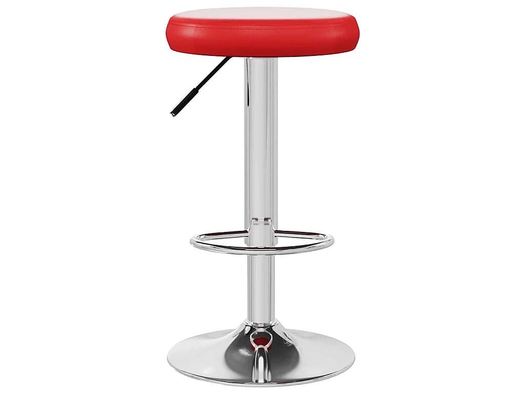 Bancos de bar 2 pcs couro artificial vermelho