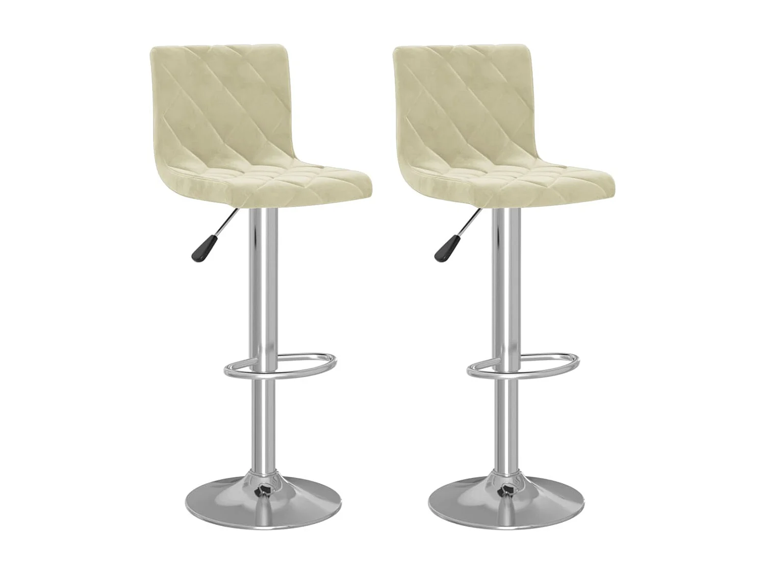 Bancos de bar 2 pcs veludo creme