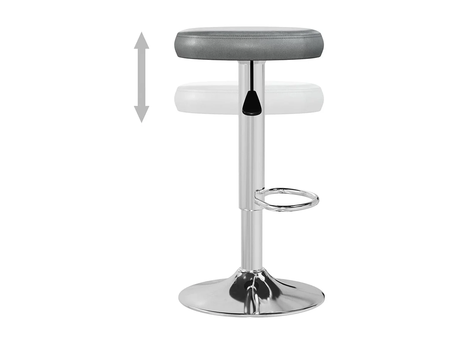 Barhocker 2 Stk. Grau Kunstleder