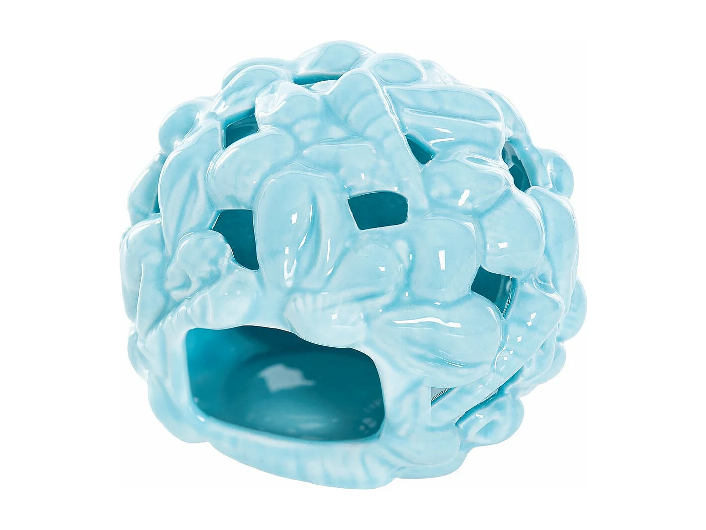 Bola Portavelas Caracolas Porcelana 9x9x8 Cm