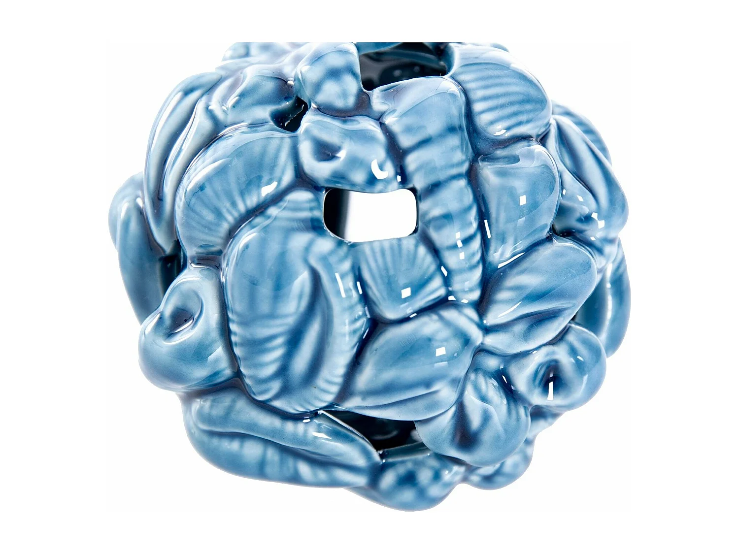 Bola Portavelas Caracolas Porcelana 9x9x8 Cm