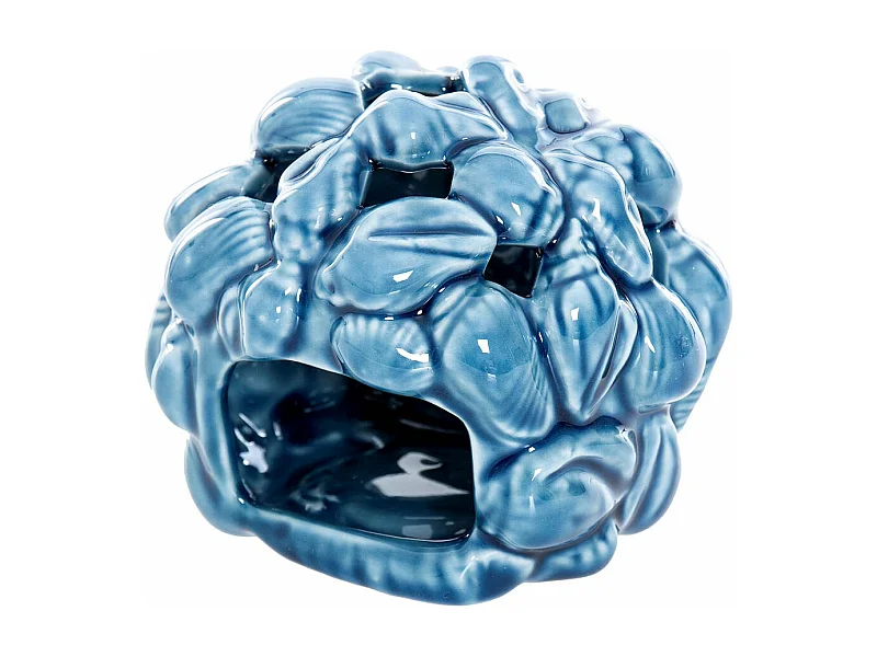 Bola Portavelas Caracolas Porcelana 9x9x8 Cm