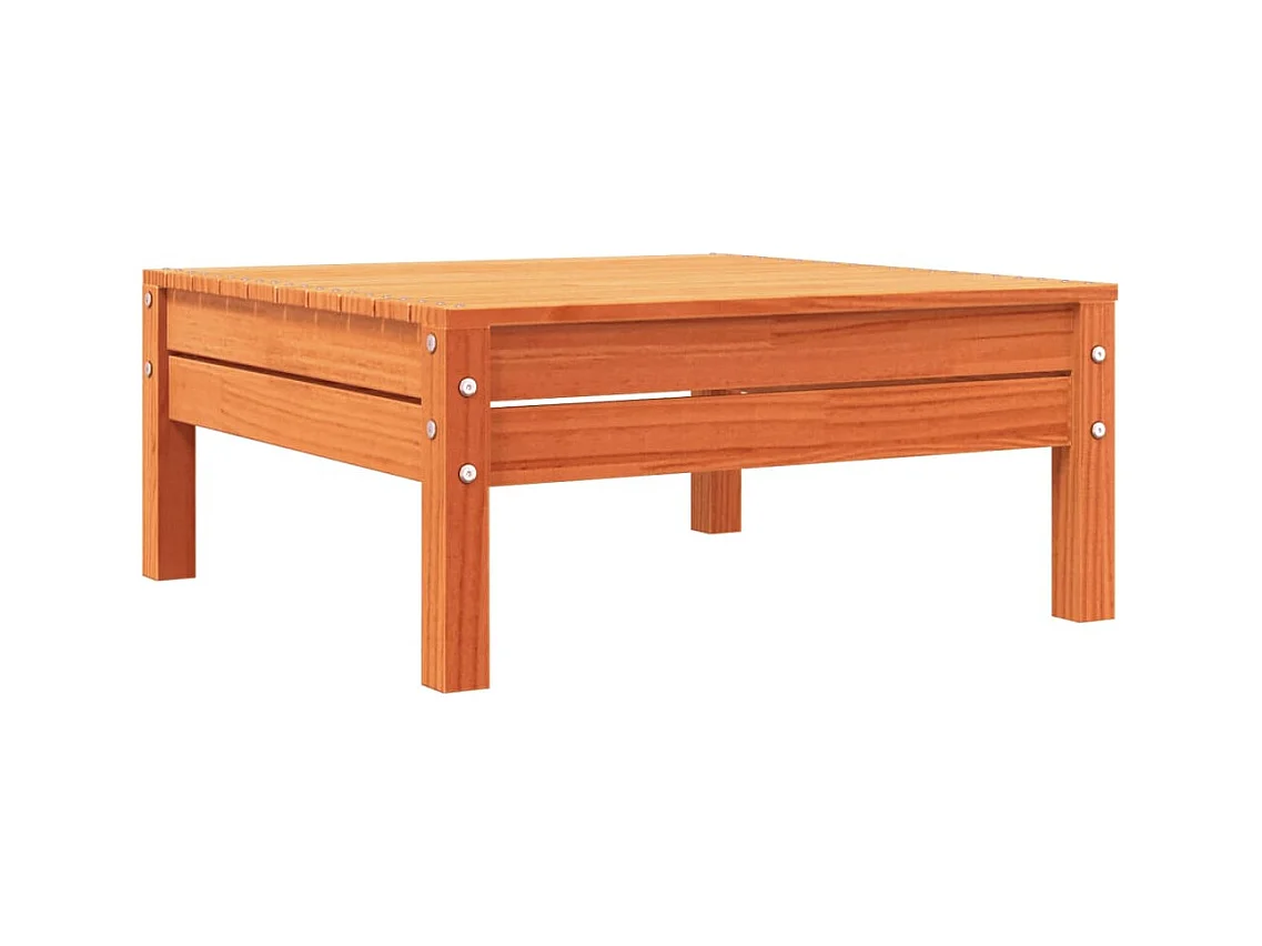 Canapé de jardin avec coussins et repose-pied bois pin massif