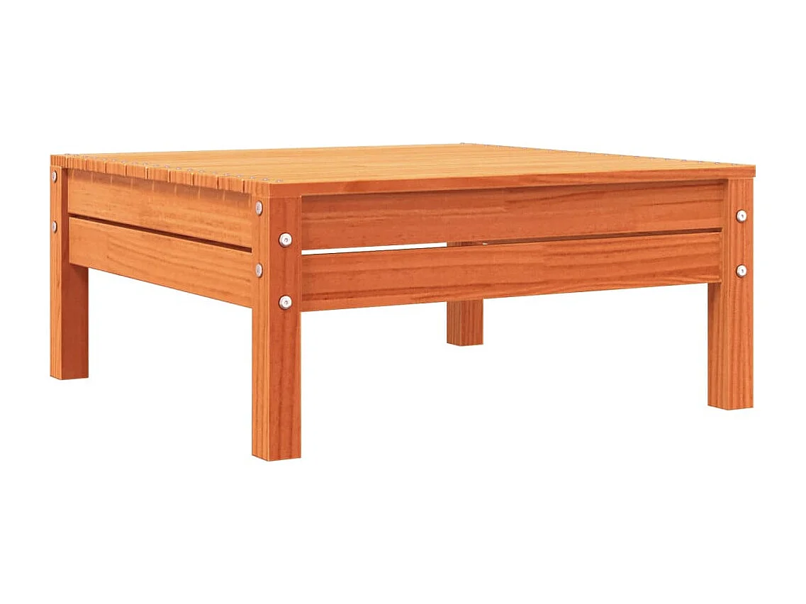 Canapé de jardin avec coussins et repose-pied bois pin massif