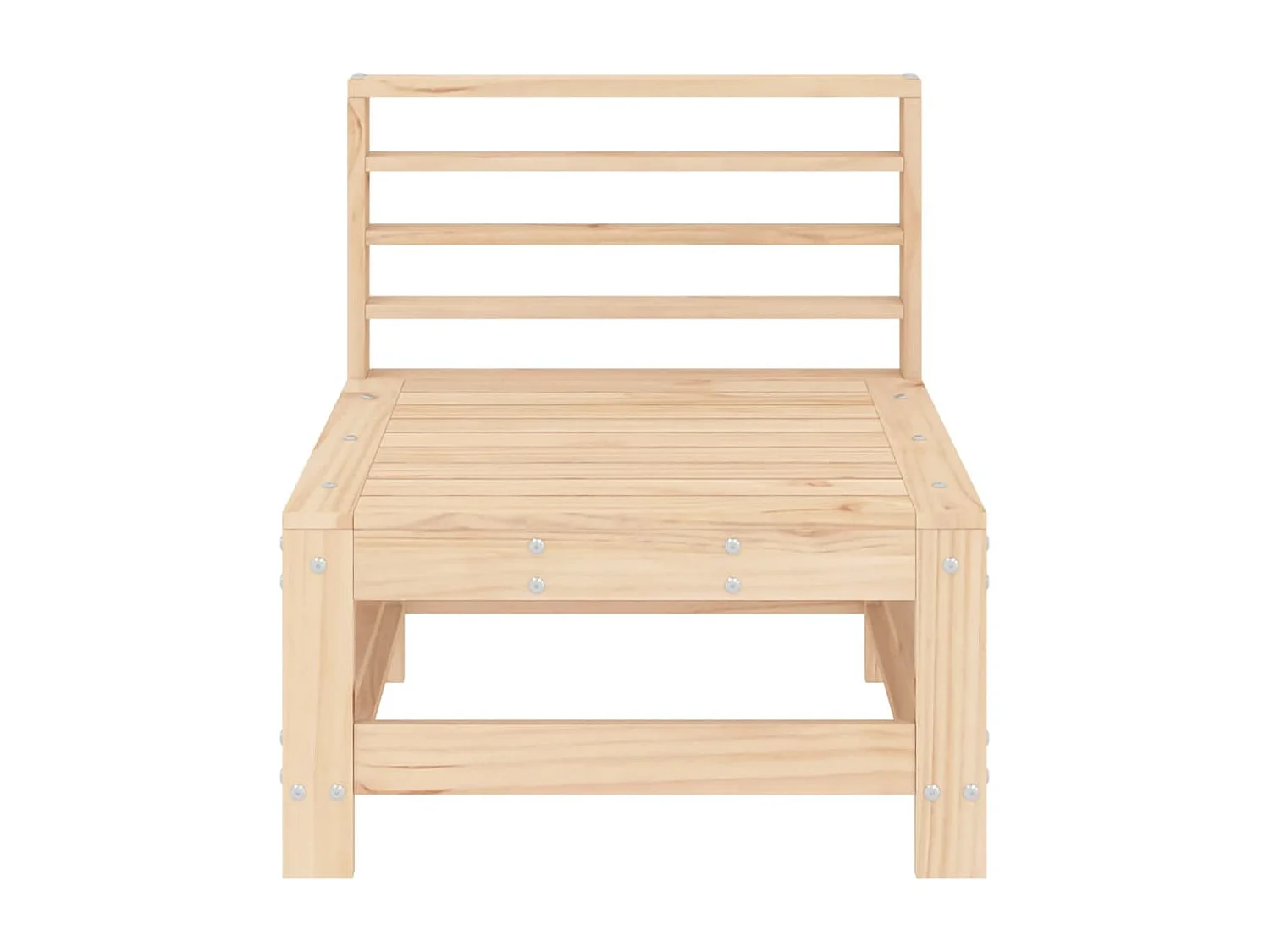 Canapés centraux de jardin 2 pcs bois de pin massif