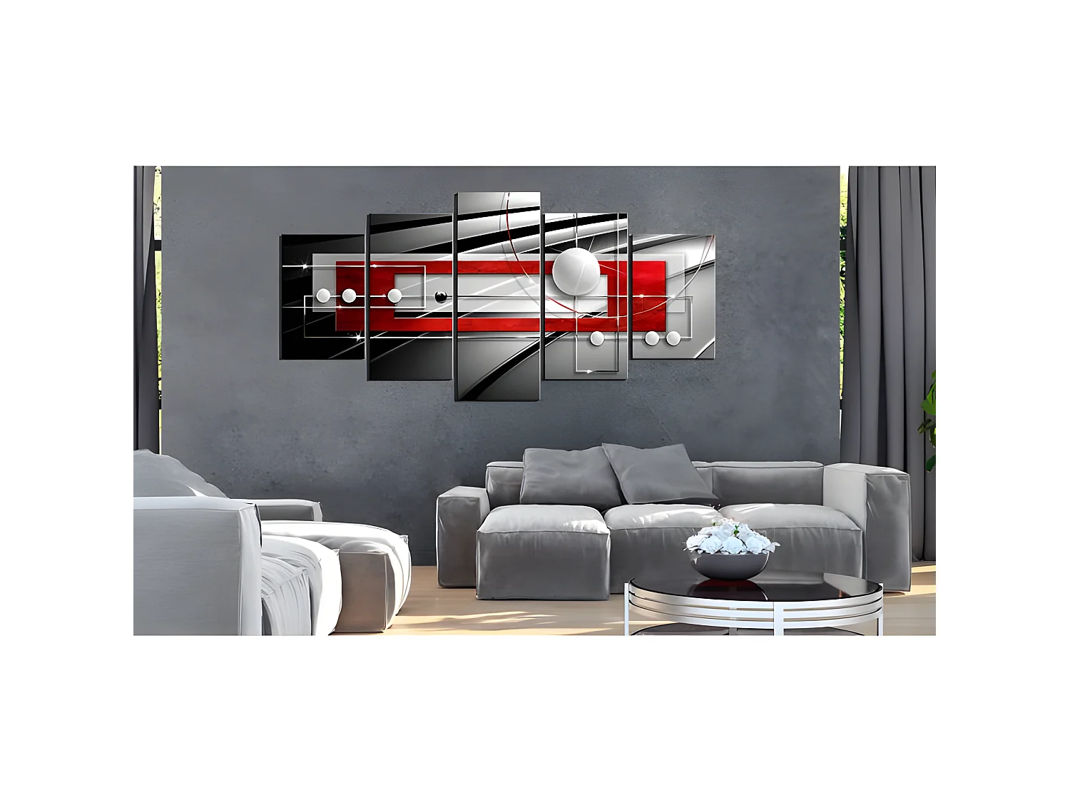 Tableau Modern Symmetry 200x100 cm