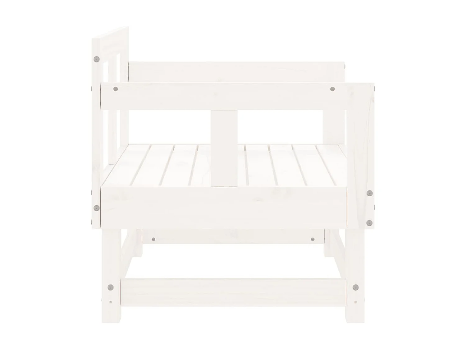 Chaises de jardin lot de 2 blanc bois massif de pin