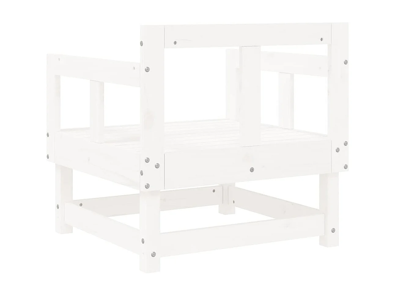 Chaises de jardin lot de 2 blanc bois massif de pin