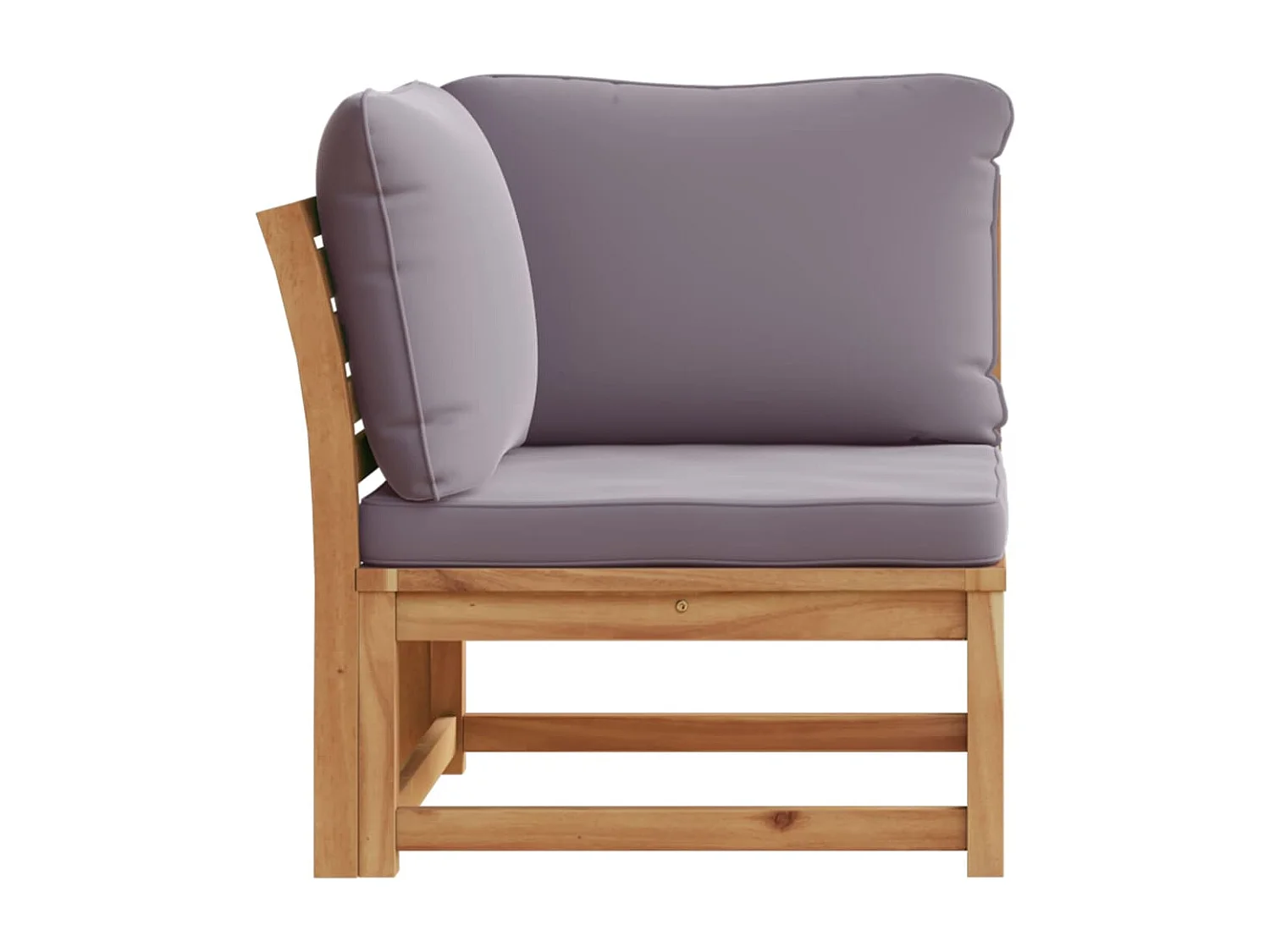 Cuscini per divano angolare da giardino 73x73x65 cm in legno massello di acacia