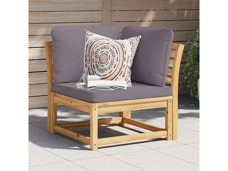 Tuinhoekbankkussens 73x73x65cm massief acaciahout