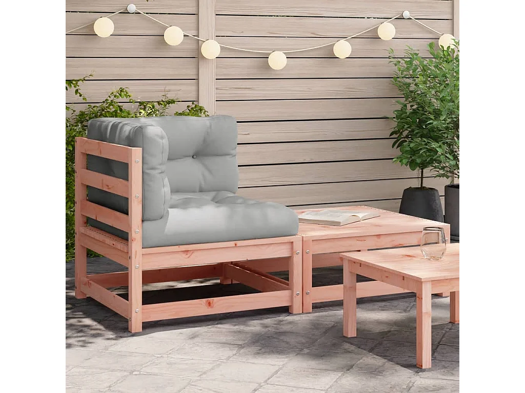 Canapé d'angle de jardin avec coussins et repose-pieds