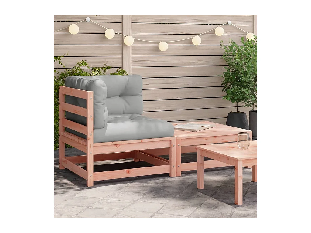 Canapé d'angle de jardin avec coussins et repose-pieds