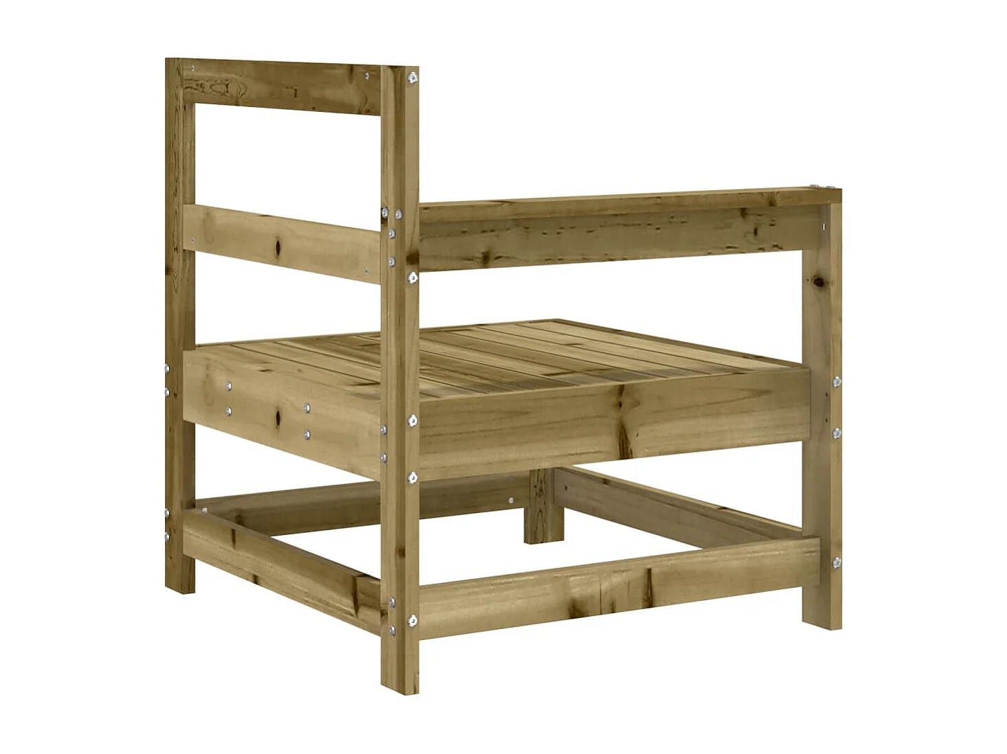 Divani angolari da giardino 2 pezzi in legno di pino impregnato