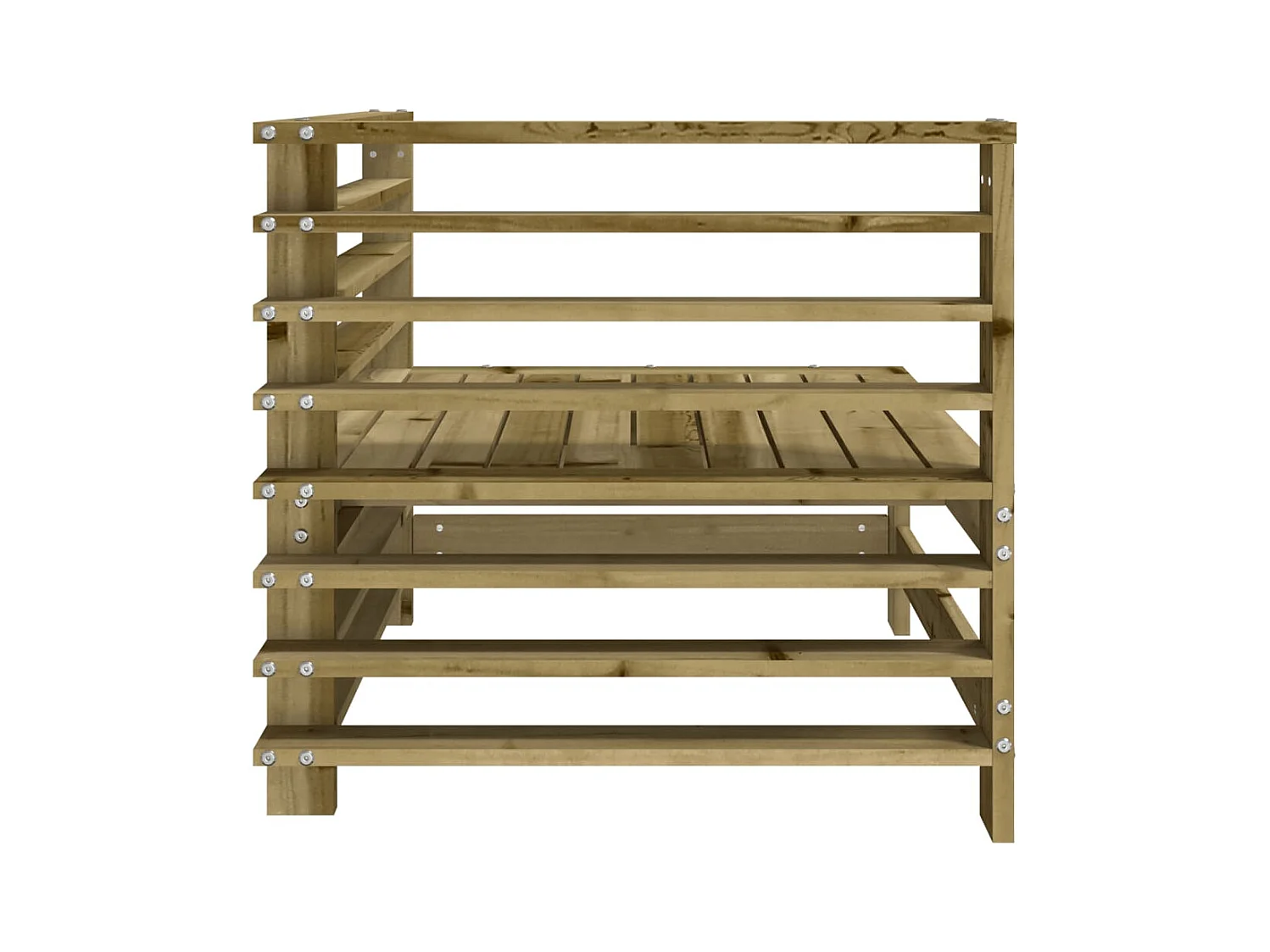 Canapé d'angle de jardin bois de pin imprégné