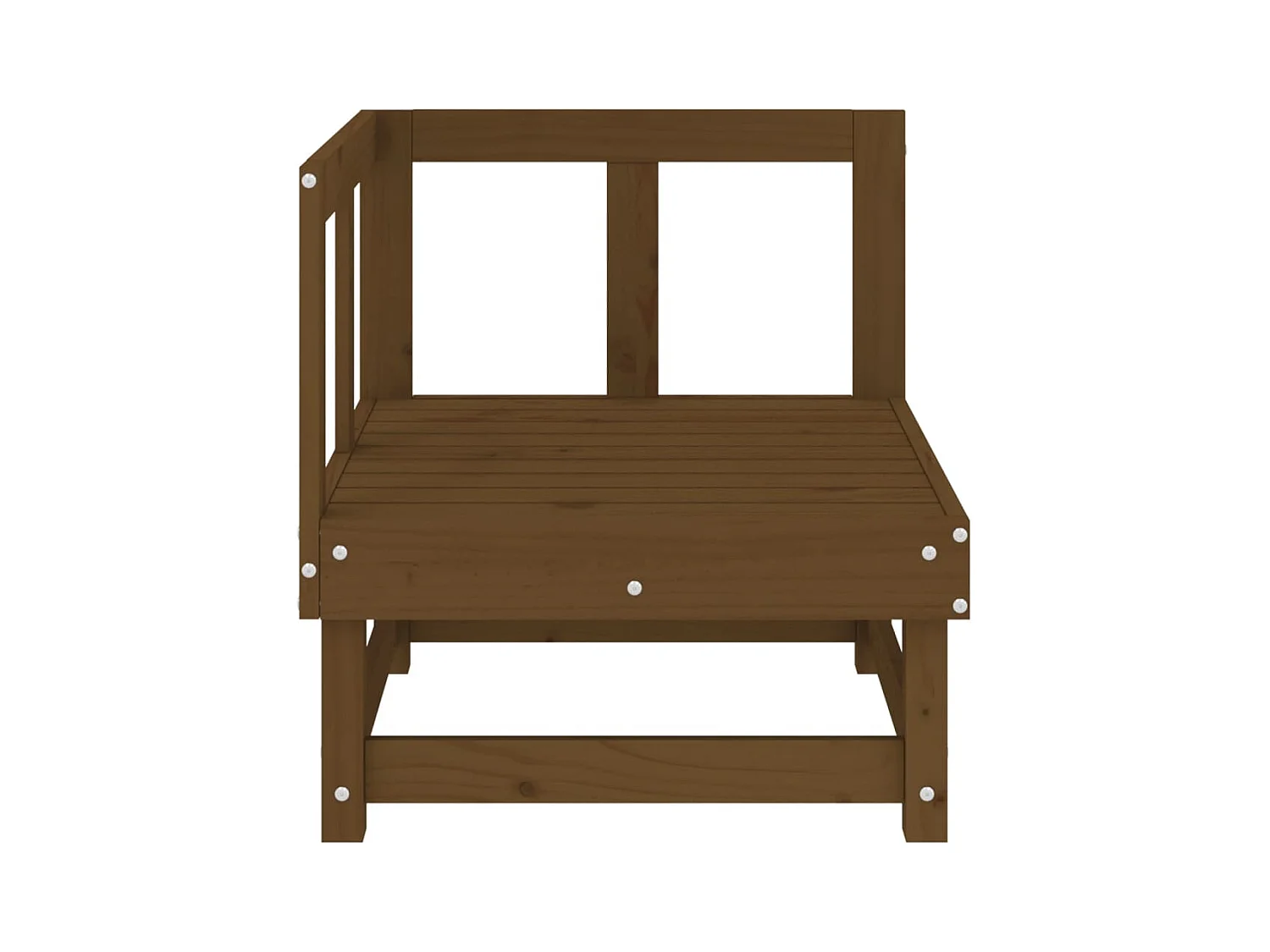 Canapés d'angle de jardin 2 pcs marron miel bois de pin solide
