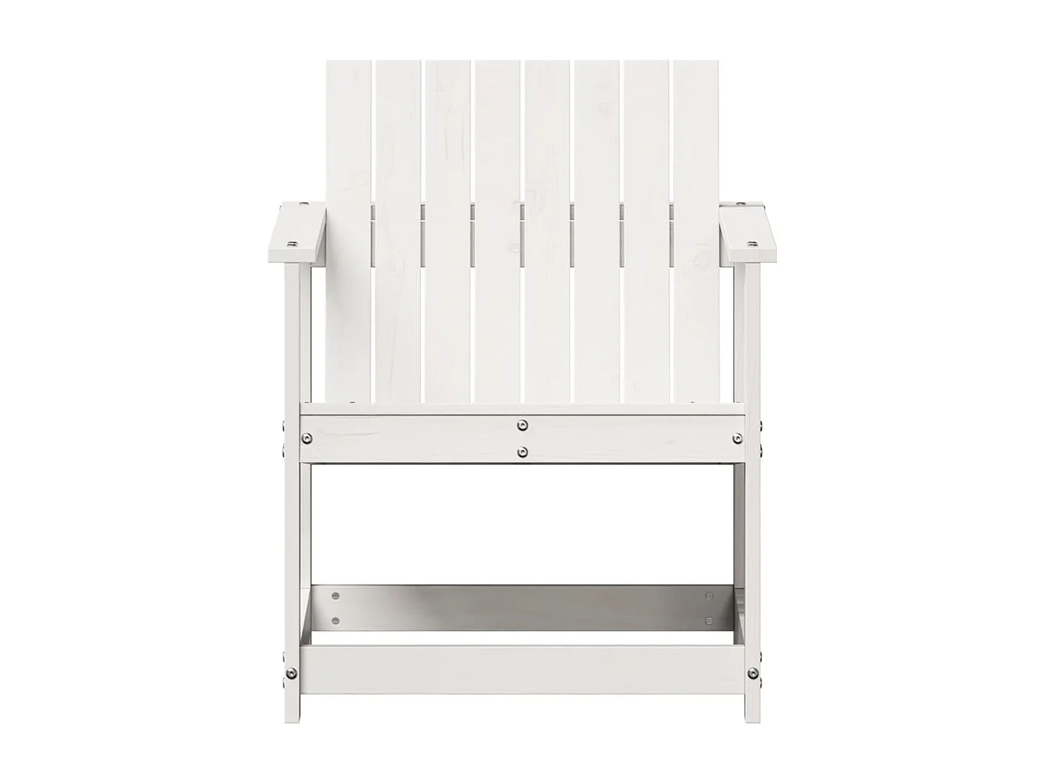 Silla de jardín blanca 62x56x77 cm madera maciza de pino