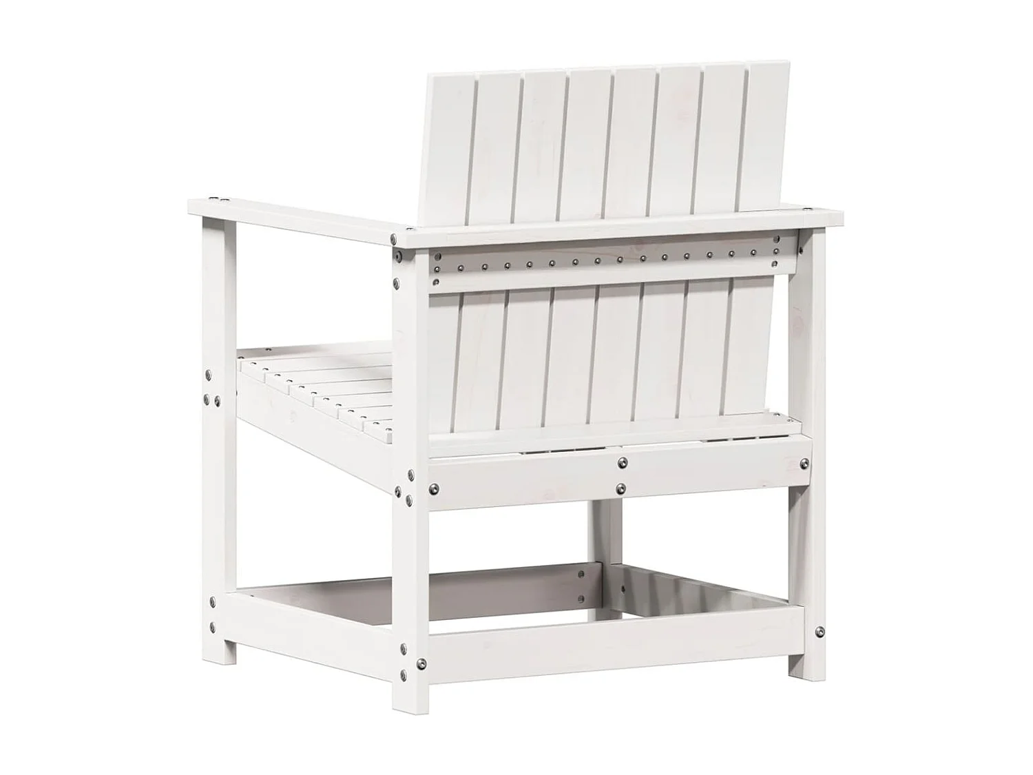 Silla de jardín blanca 62x56x77 cm madera maciza de pino