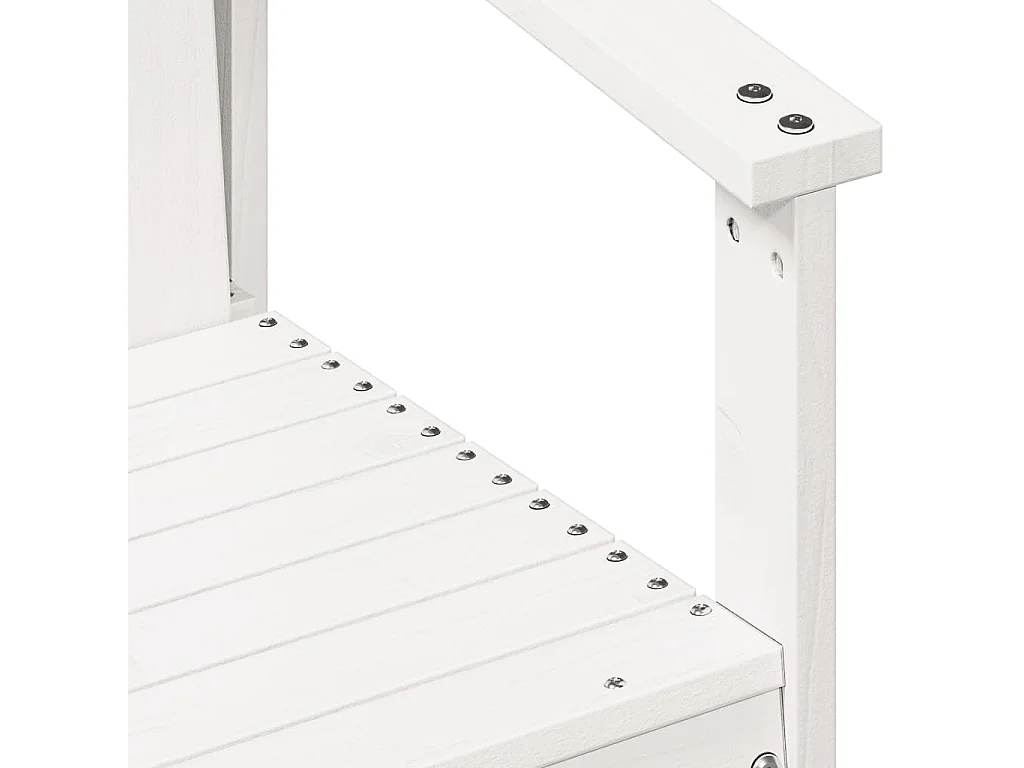 Silla de jardín blanca 62x56x77 cm madera maciza de pino