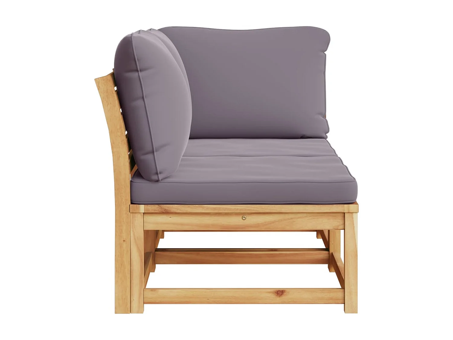 Salon de jardin 2 pcs avec coussins bois massif d'acacia