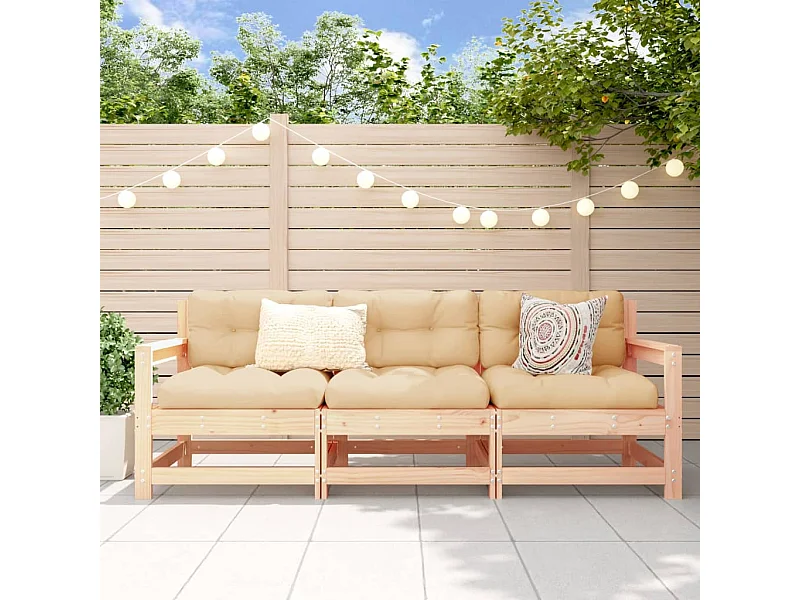 Gartenmöbel 3-teilig aus massivem Kiefernholz