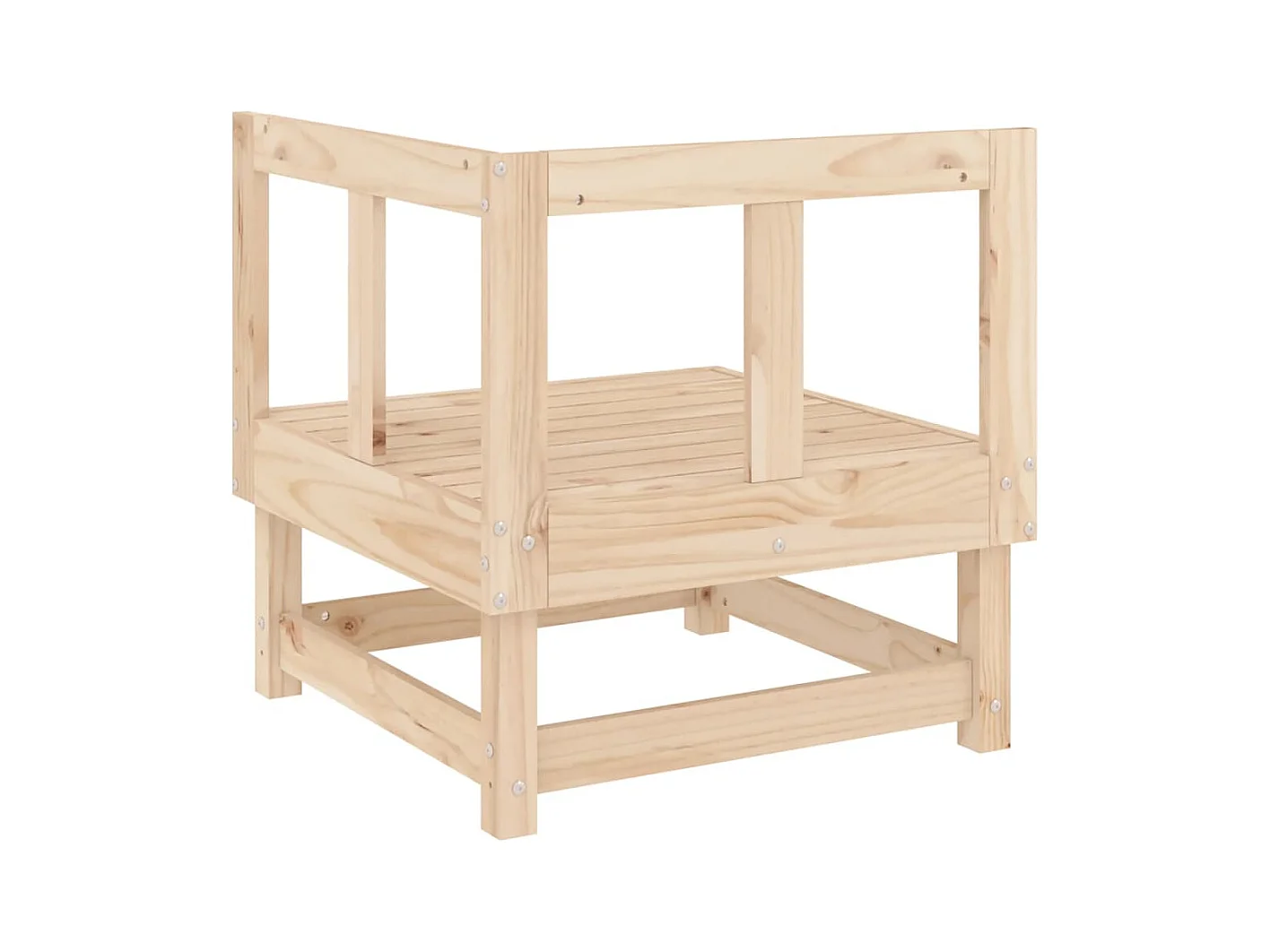 Canapés d'angle de jardin 2 pcs bois de pin massif