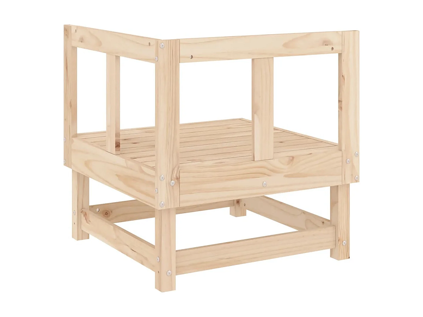 Canapés d'angle de jardin 2 pcs bois de pin massif