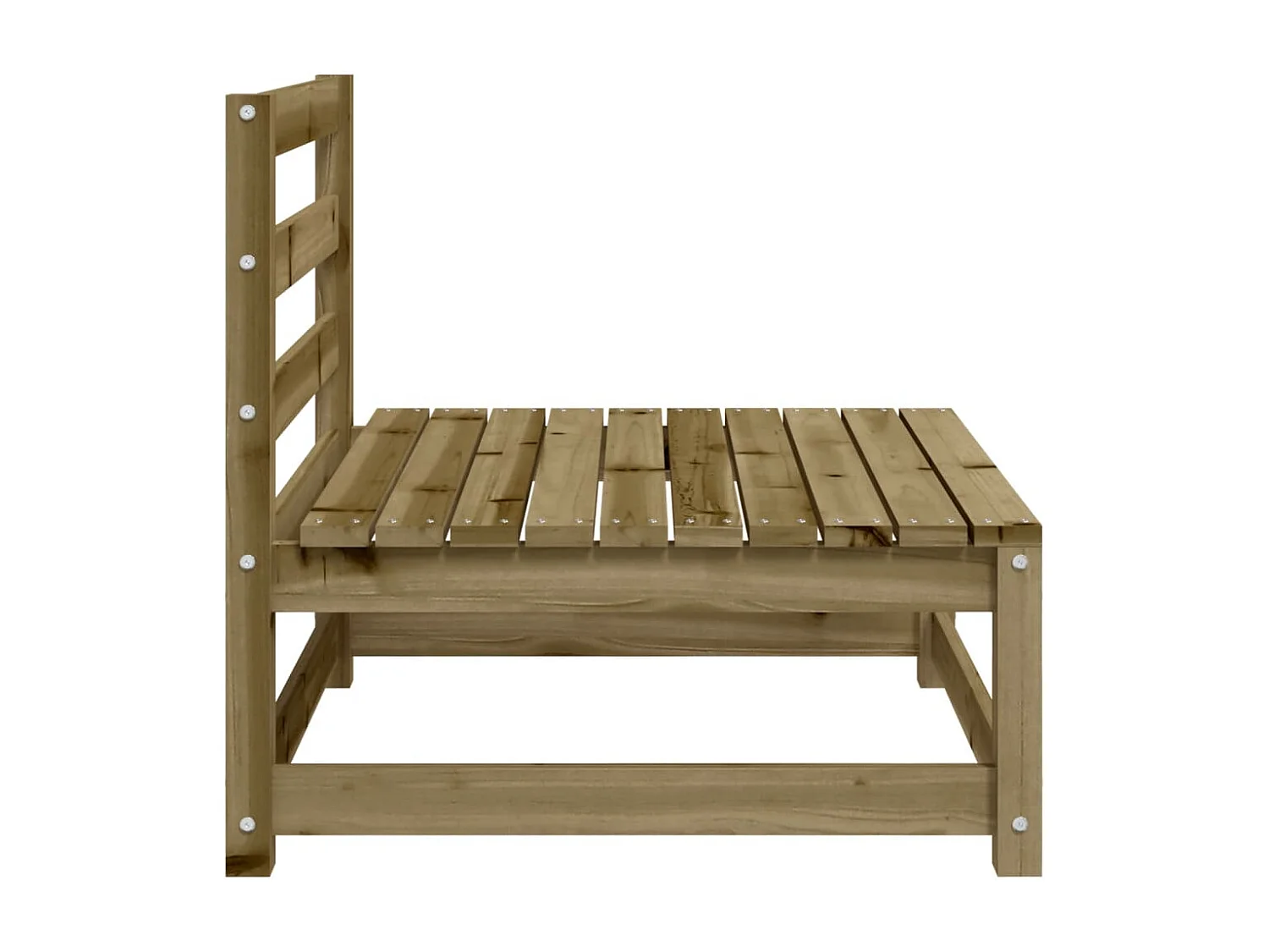 Gartensofa ohne Armlehnen 70x70x67 cm aus imprägniertem Kiefernholz