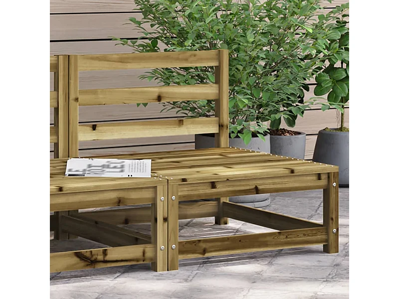 Gartensofa ohne Armlehnen 70x70x67 cm aus imprägniertem Kiefernholz