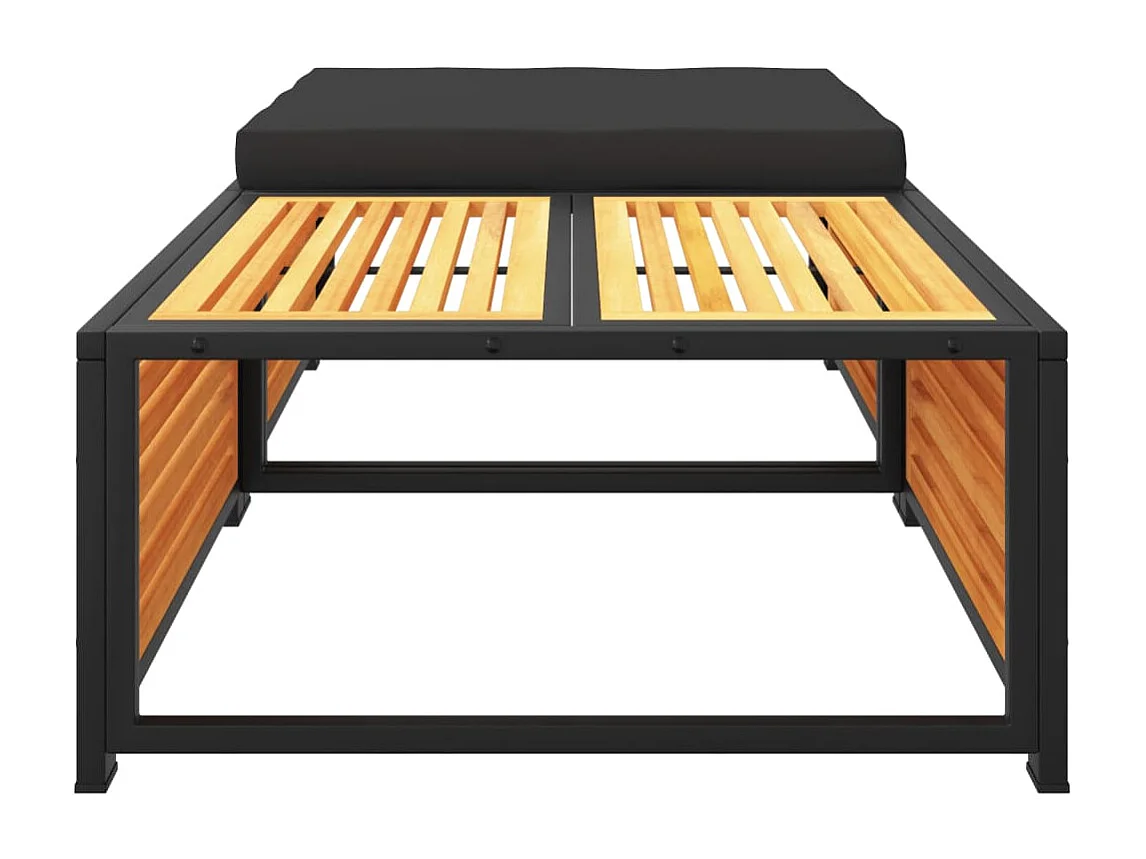 Table de jardin avec tabouret bois d'acacia massif