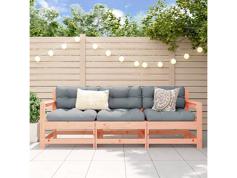 Móveis de jardim 3 peças de madeira maciça Douglas