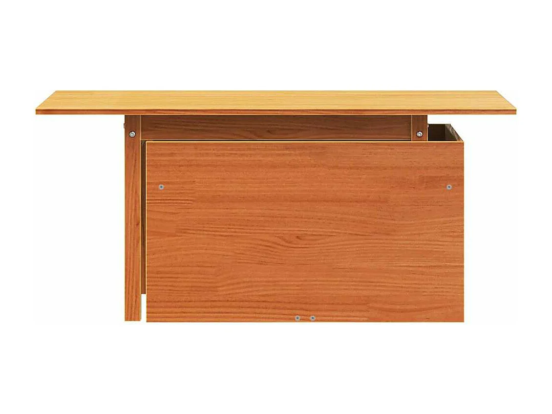 Table de jardin cire marron 100x50x75 cm bois massif de pin