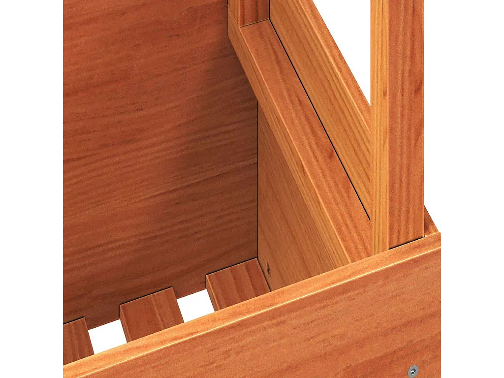 Table de jardin cire marron 100x50x75 cm bois massif de pin