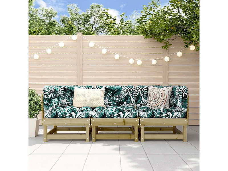 Mobili da giardino 3 pezzi in legno di pino impregnato