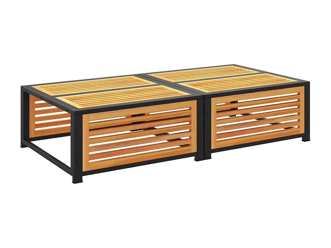 Table de jardin avec tabouret bois d'acacia massif