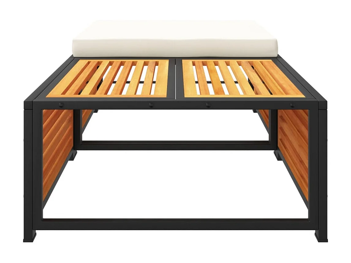 Table de jardin avec tabouret bois d'acacia massif