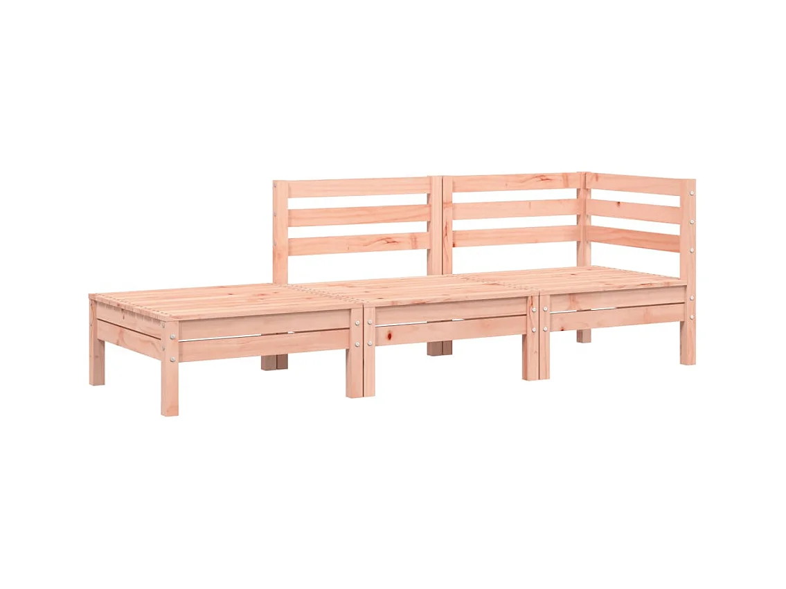 Canapé de jardin et coussins repose-pied bois massif douglas