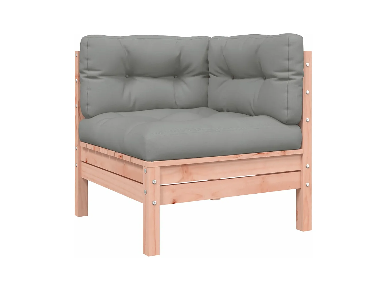 Canapé de jardin et coussins repose-pied bois massif douglas