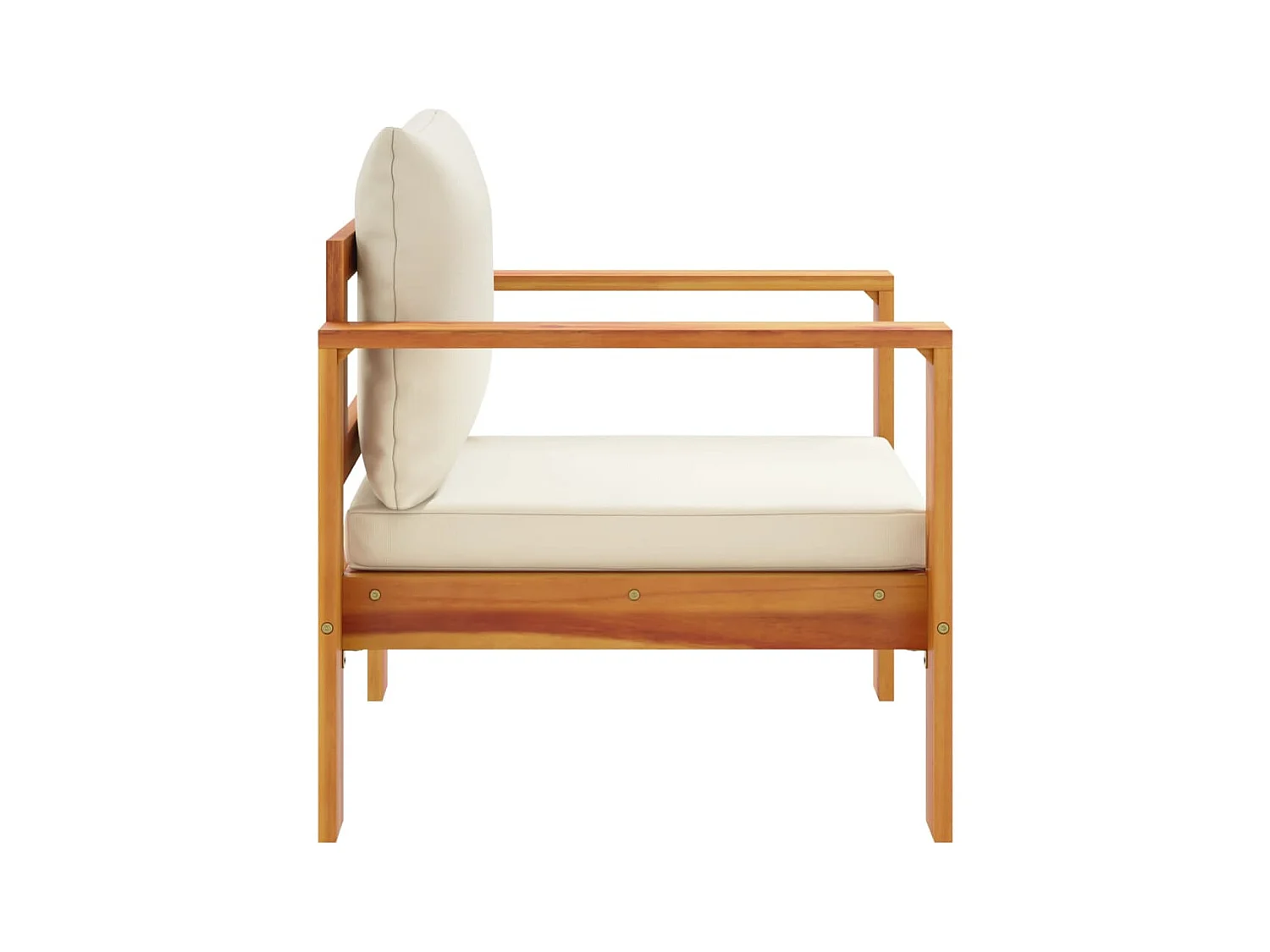 Tuinstoel met massief acaciahouten kussens