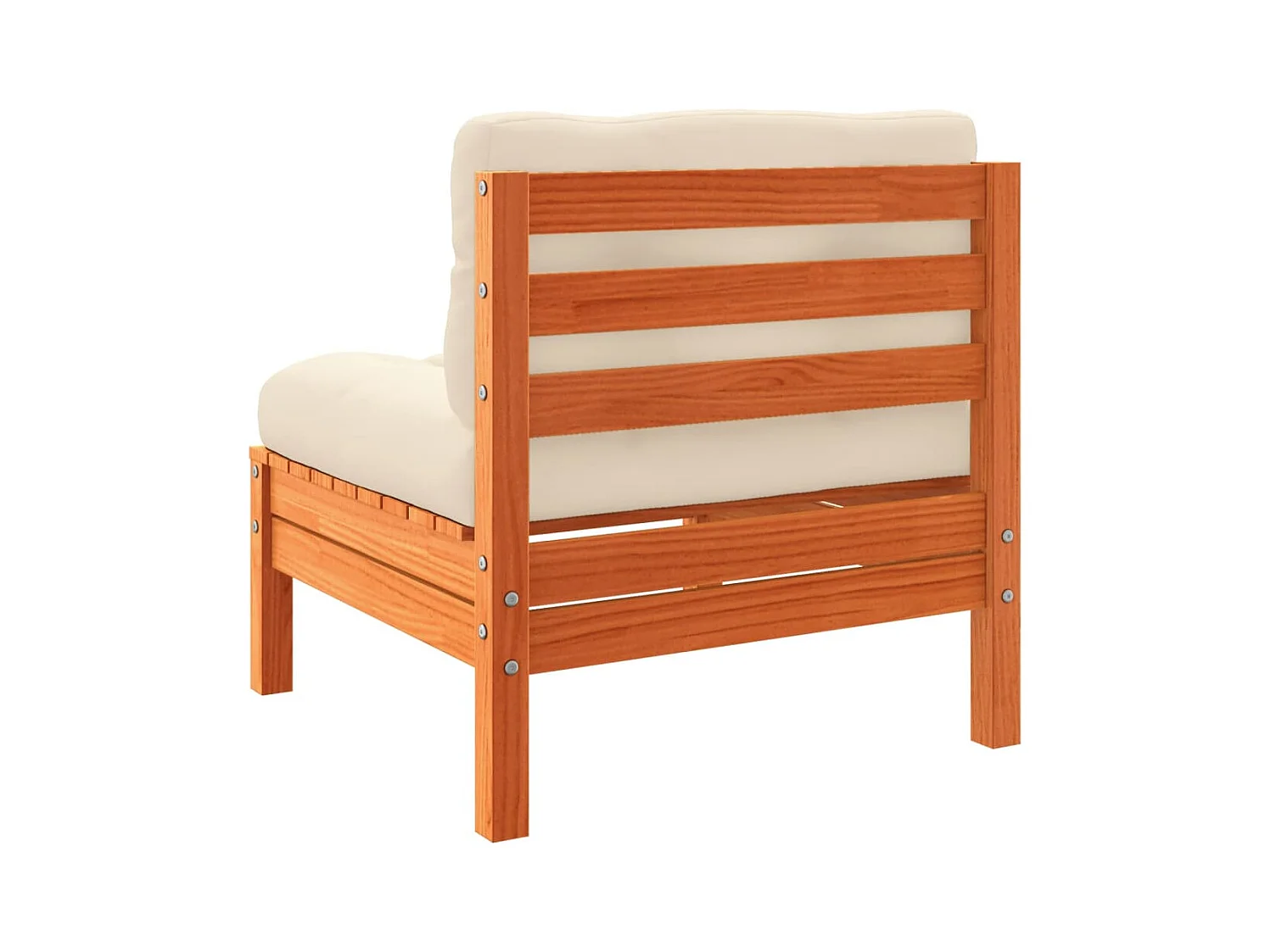 Canapé de jardin sans accoudoirs coussins 2 pcs bois massif pin