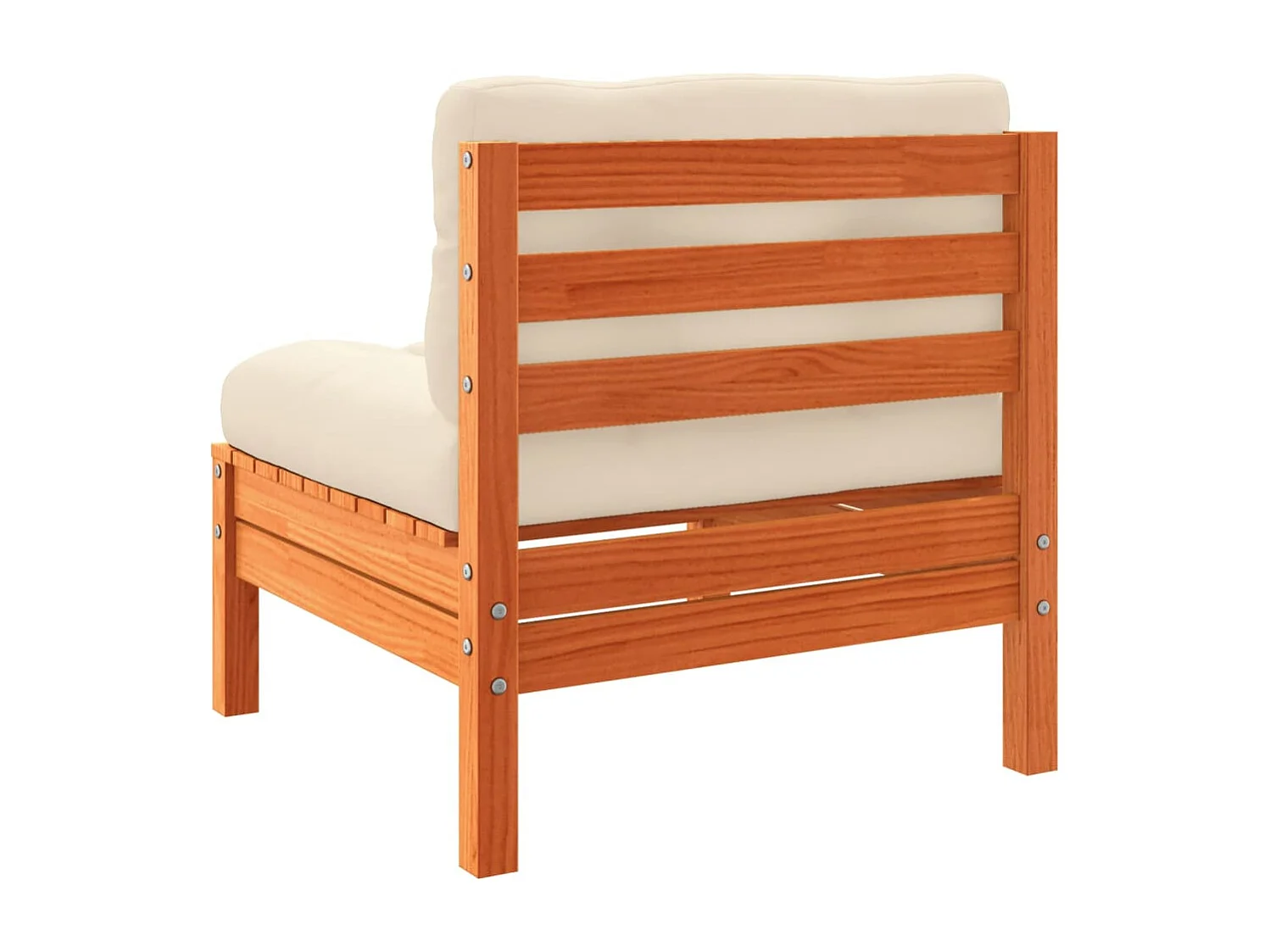 Canapé de jardin sans accoudoirs coussins 2 pcs bois massif pin