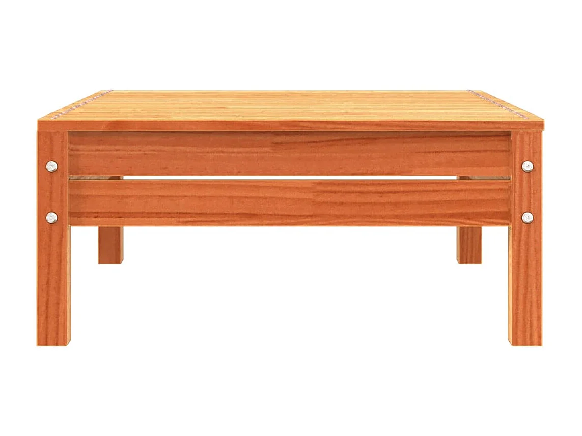 Divano da giardino a 3 posti in legno massello di pino cerato marrone