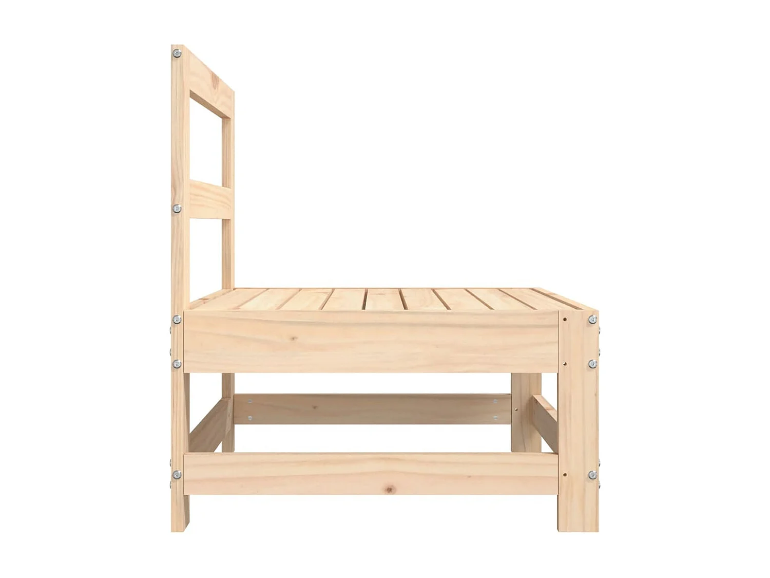 Zentrale Gartensofas 2 Stück aus massivem Kiefernholz