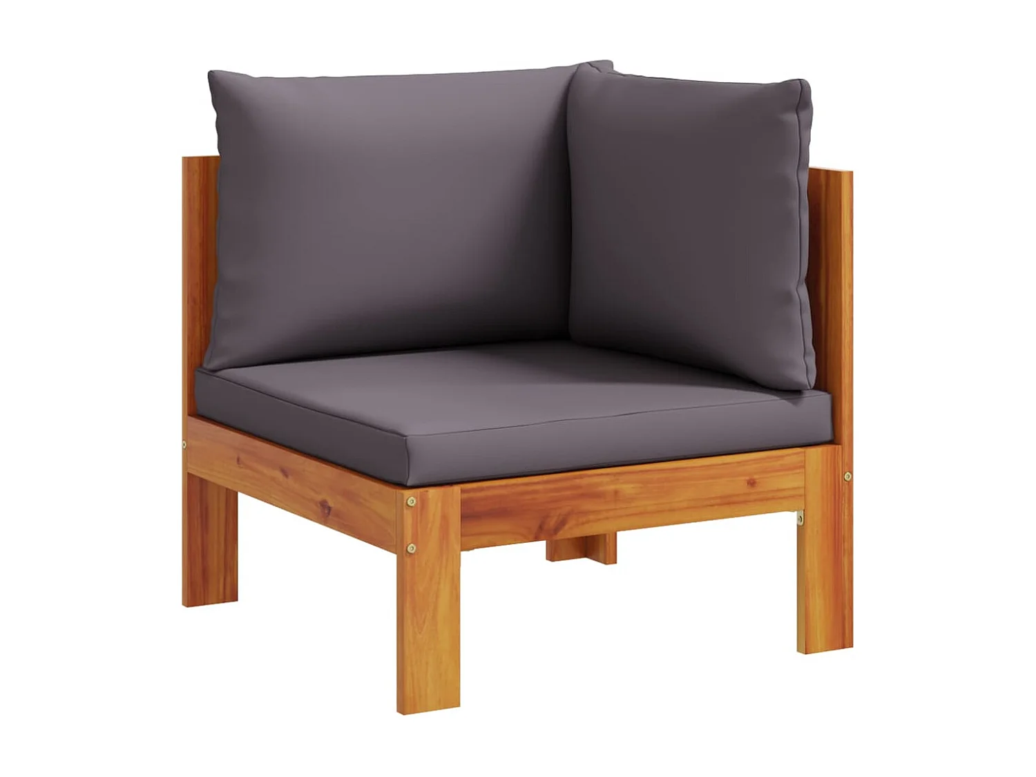 Garten-Ecksofa mit Kissen aus massivem Akazienholz