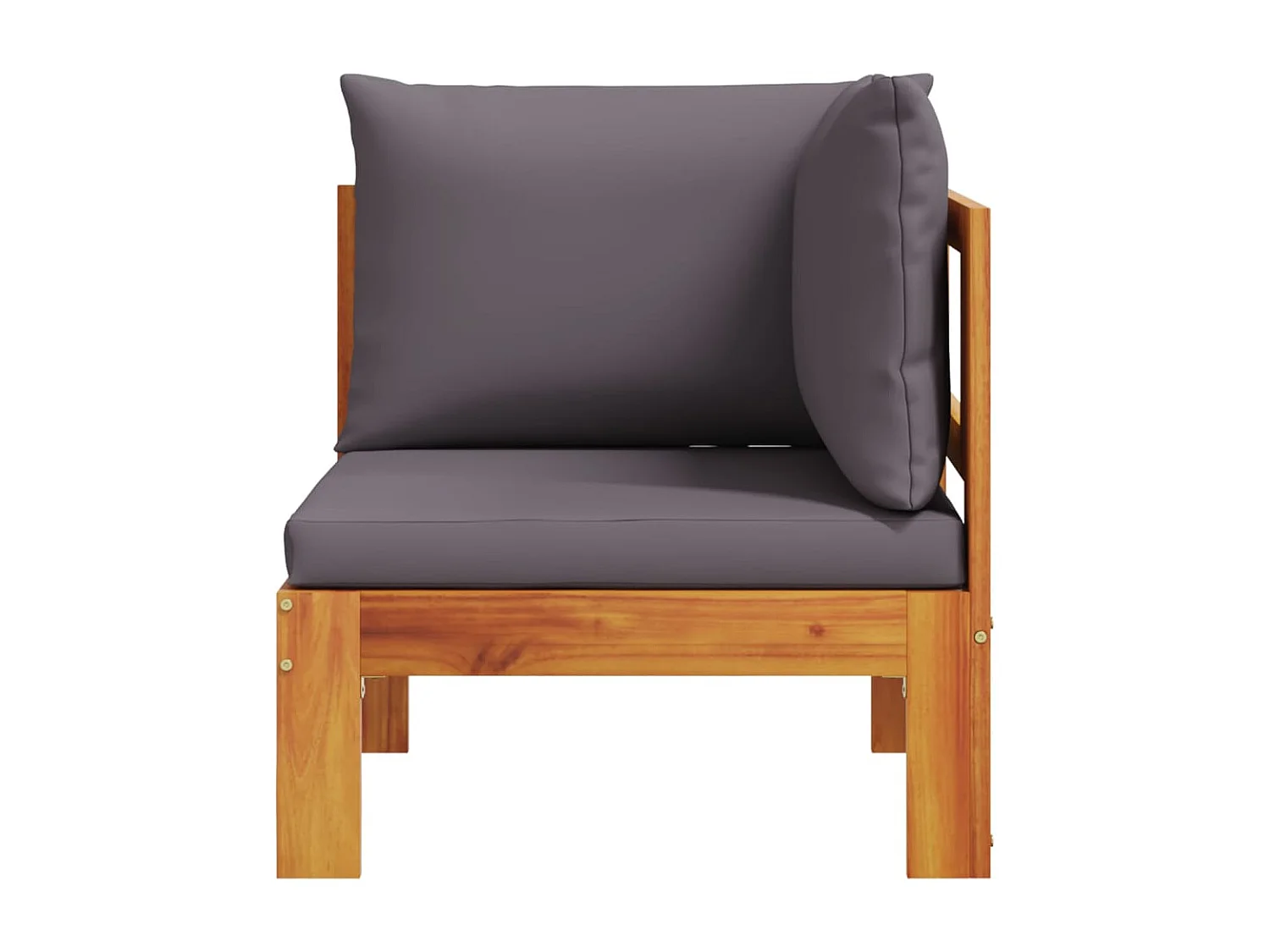 Garten-Ecksofa mit Kissen aus massivem Akazienholz