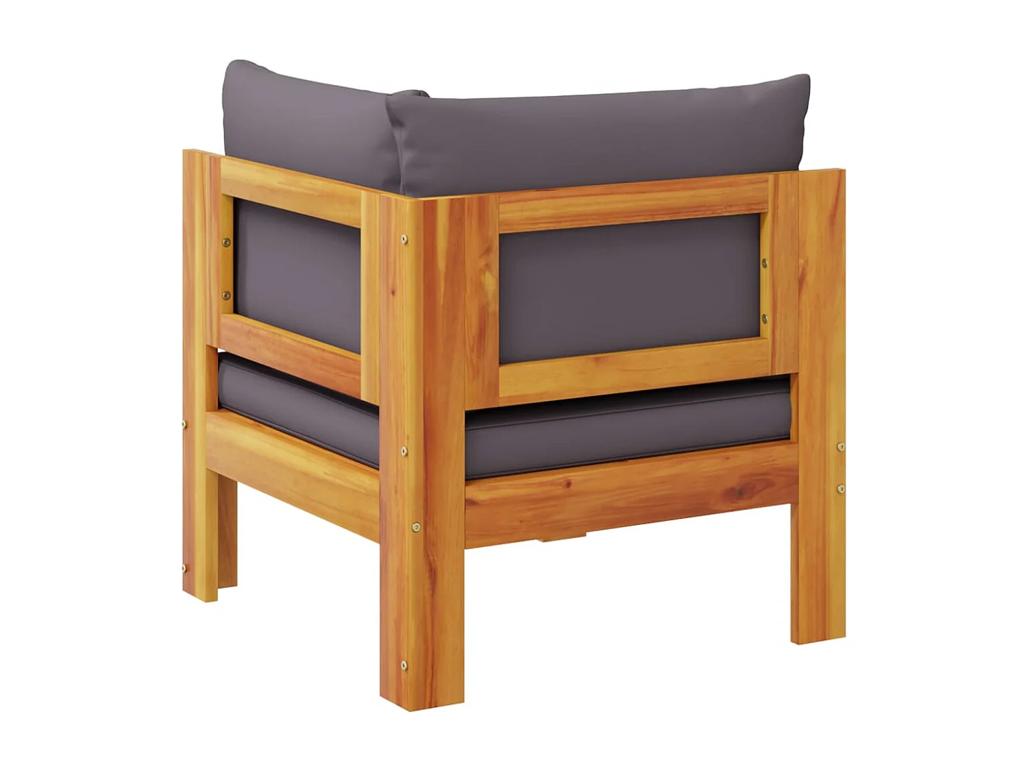 Garten-Ecksofa mit Kissen aus massivem Akazienholz