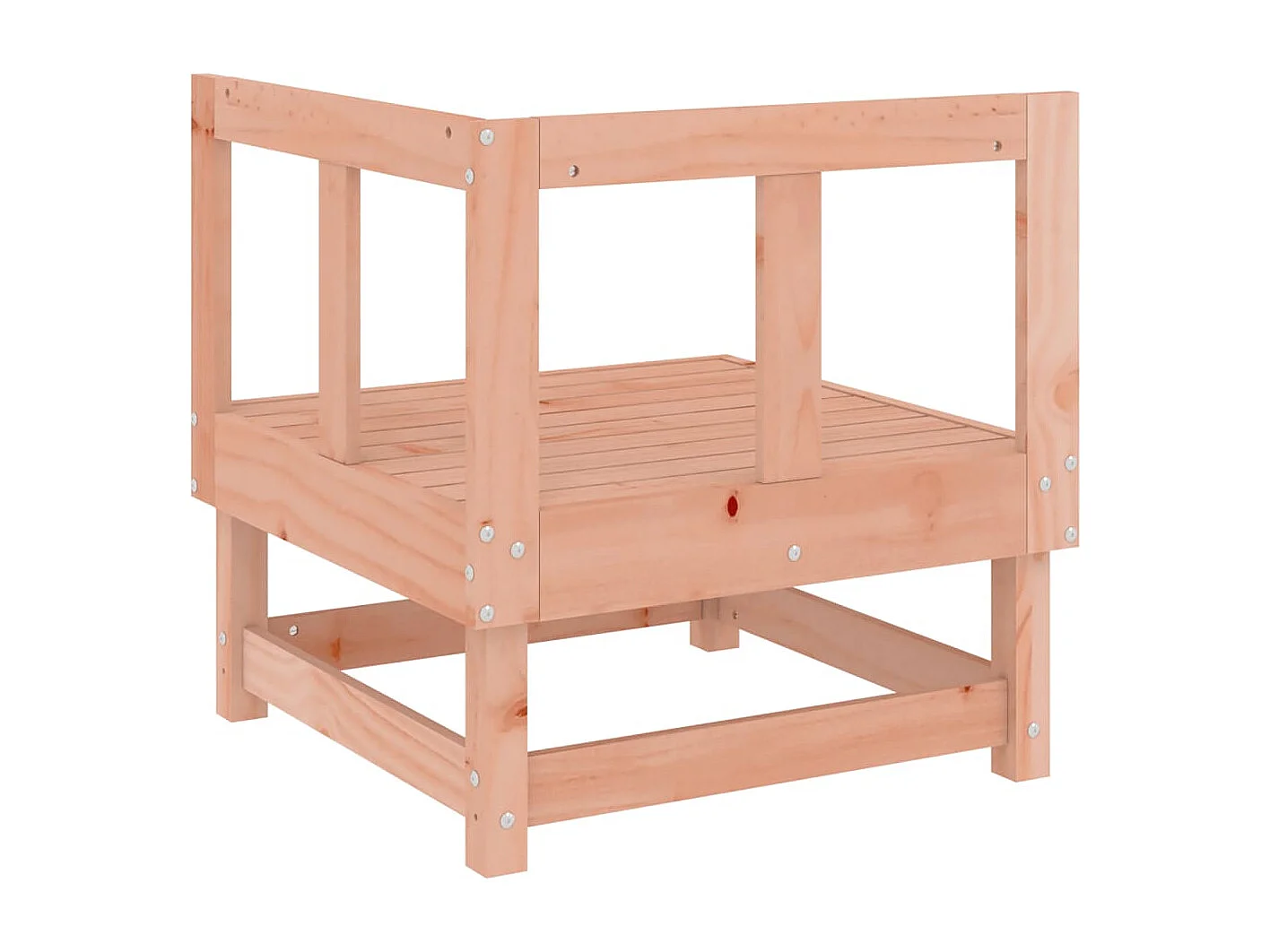 Divano angolare da giardino Douglas in legno massello