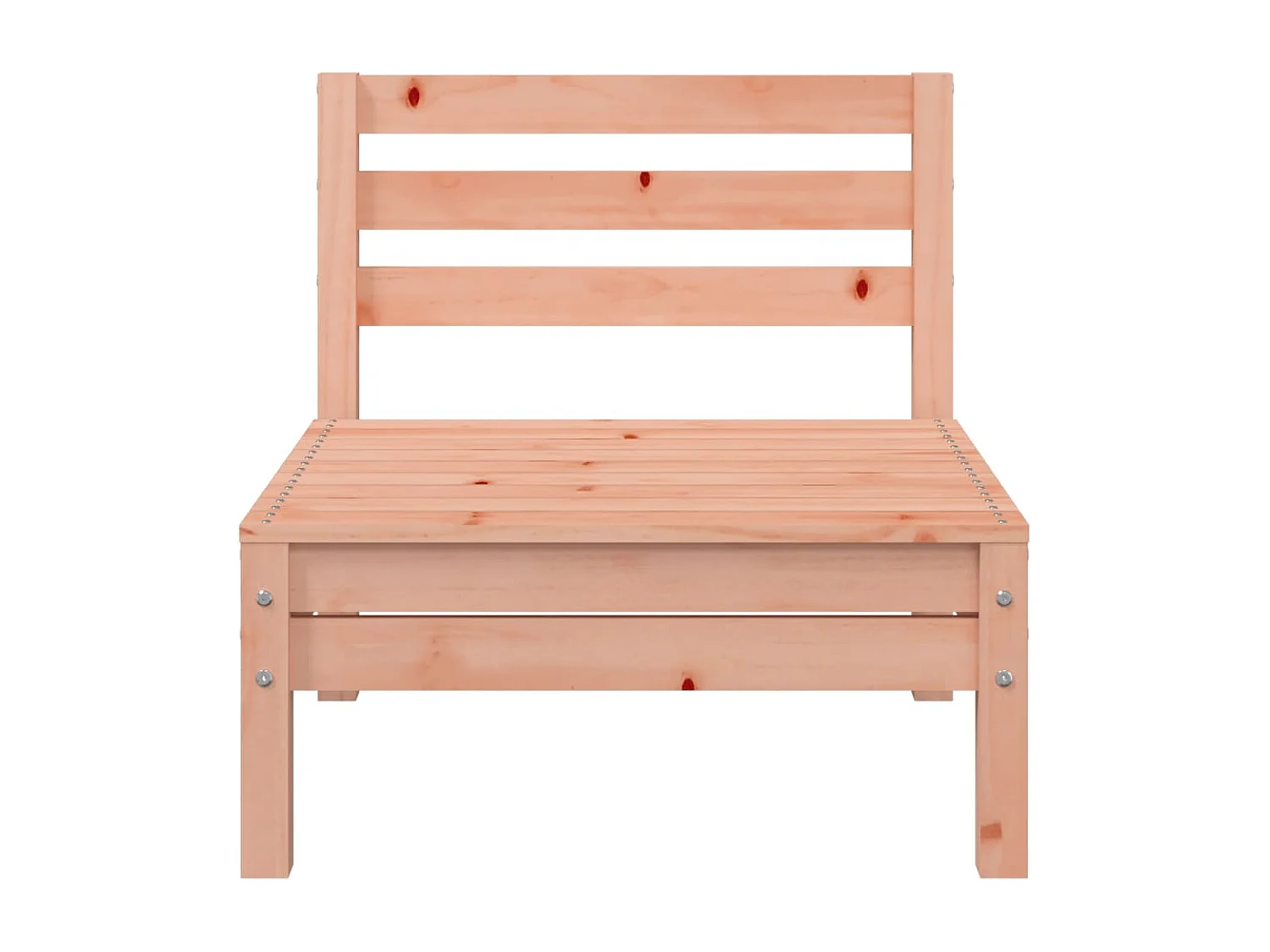 Divani da giardino senza braccioli 2 pz in legno massello Douglas