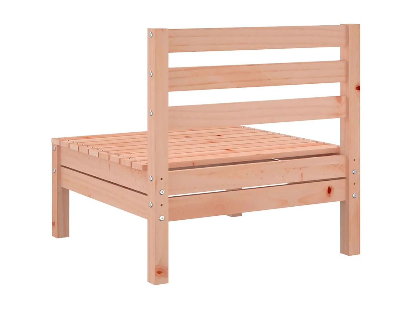 Divani da giardino senza braccioli 2 pz in legno massello Douglas